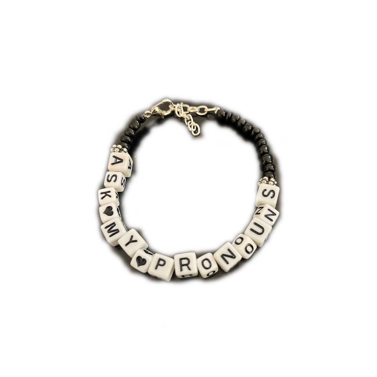 Ask My Pronouns Bracelet